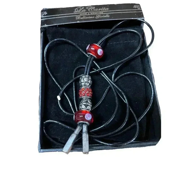 🌟 La Carita red gem Bolo Tie NEW IN box 🌟 - Picture 3 of 4